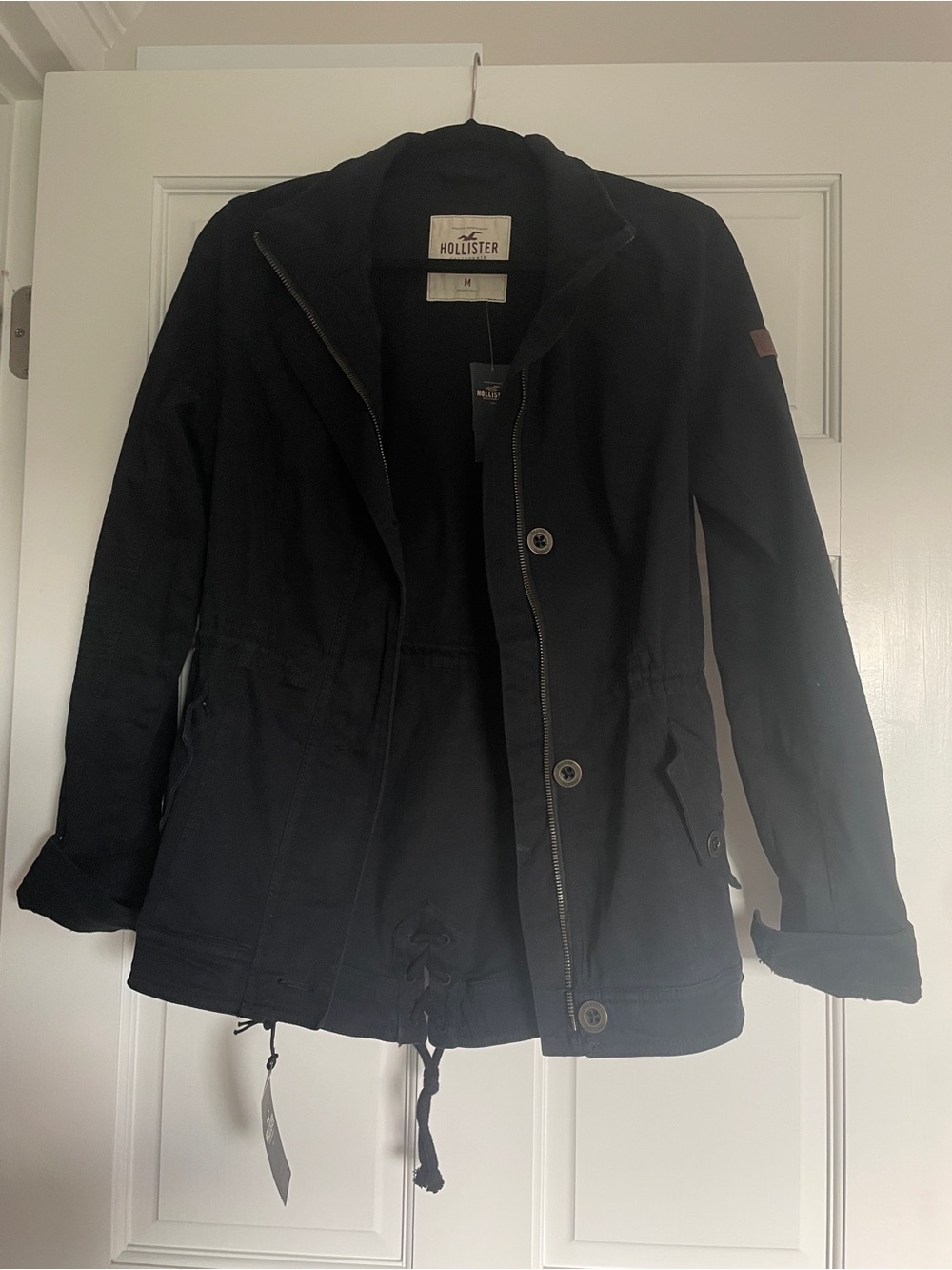 Hollister Women's Navy Blue Utility Jacket